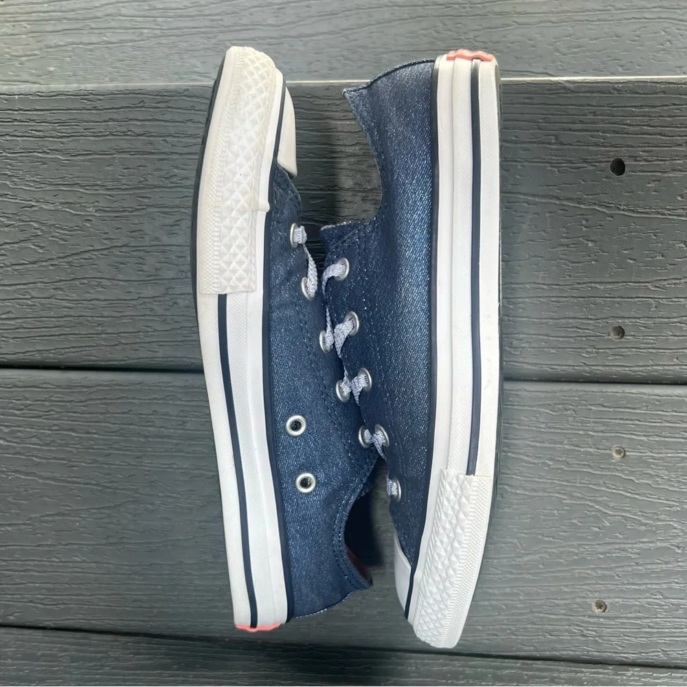 CONVERSE METALLIC BLUE SNEAKERS GIRLS SIZE 3